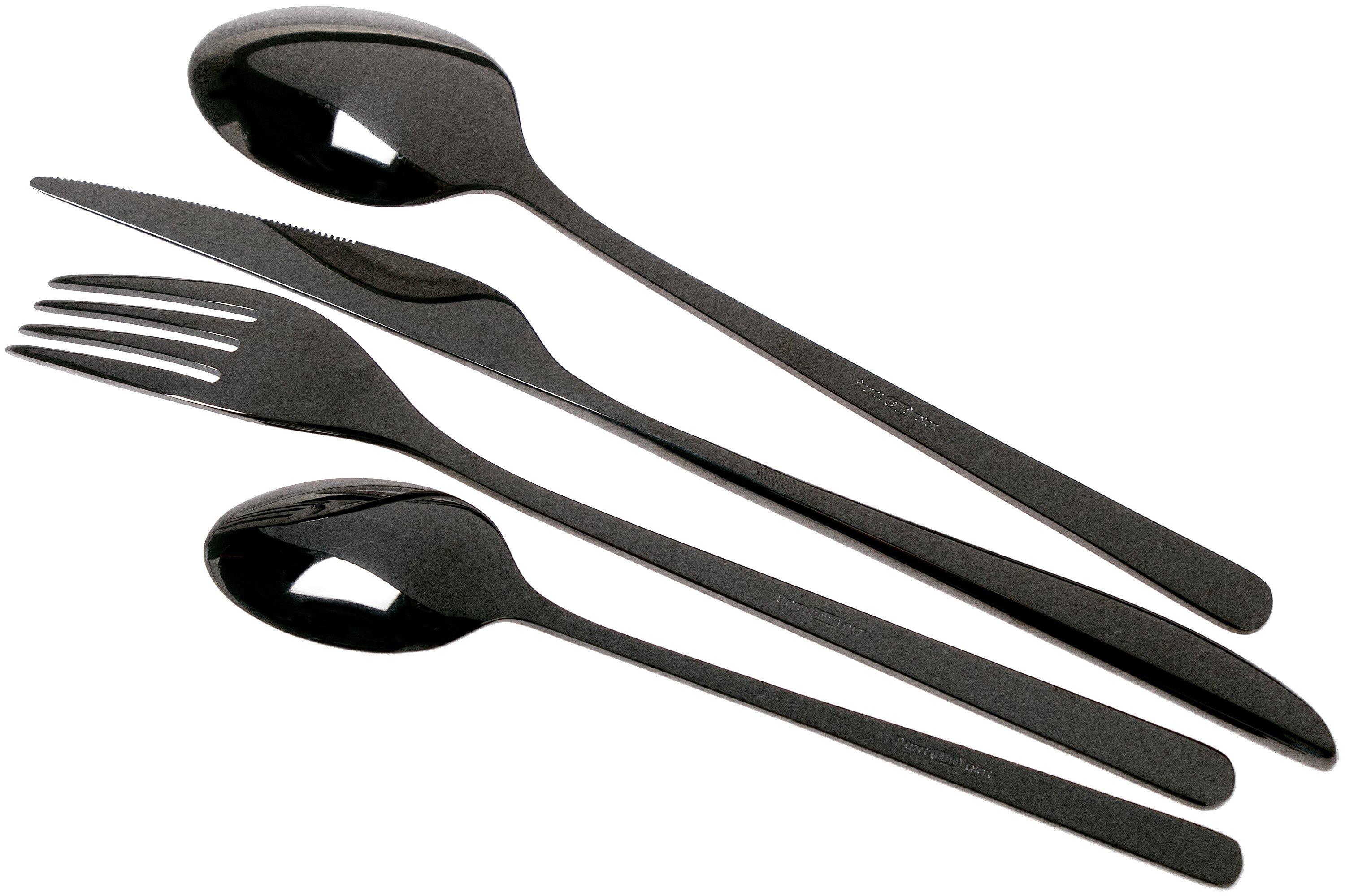 Pintinox Florence By Night 26P0791 stainless steel 24-piece cutlery set  black