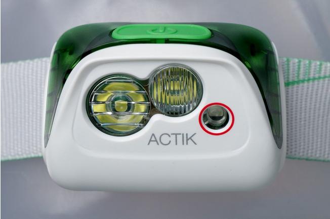 ACTIK®, Linterna frontal potente fácil de utilizar con iluminación roja.  450 lúmenes - Petzl España