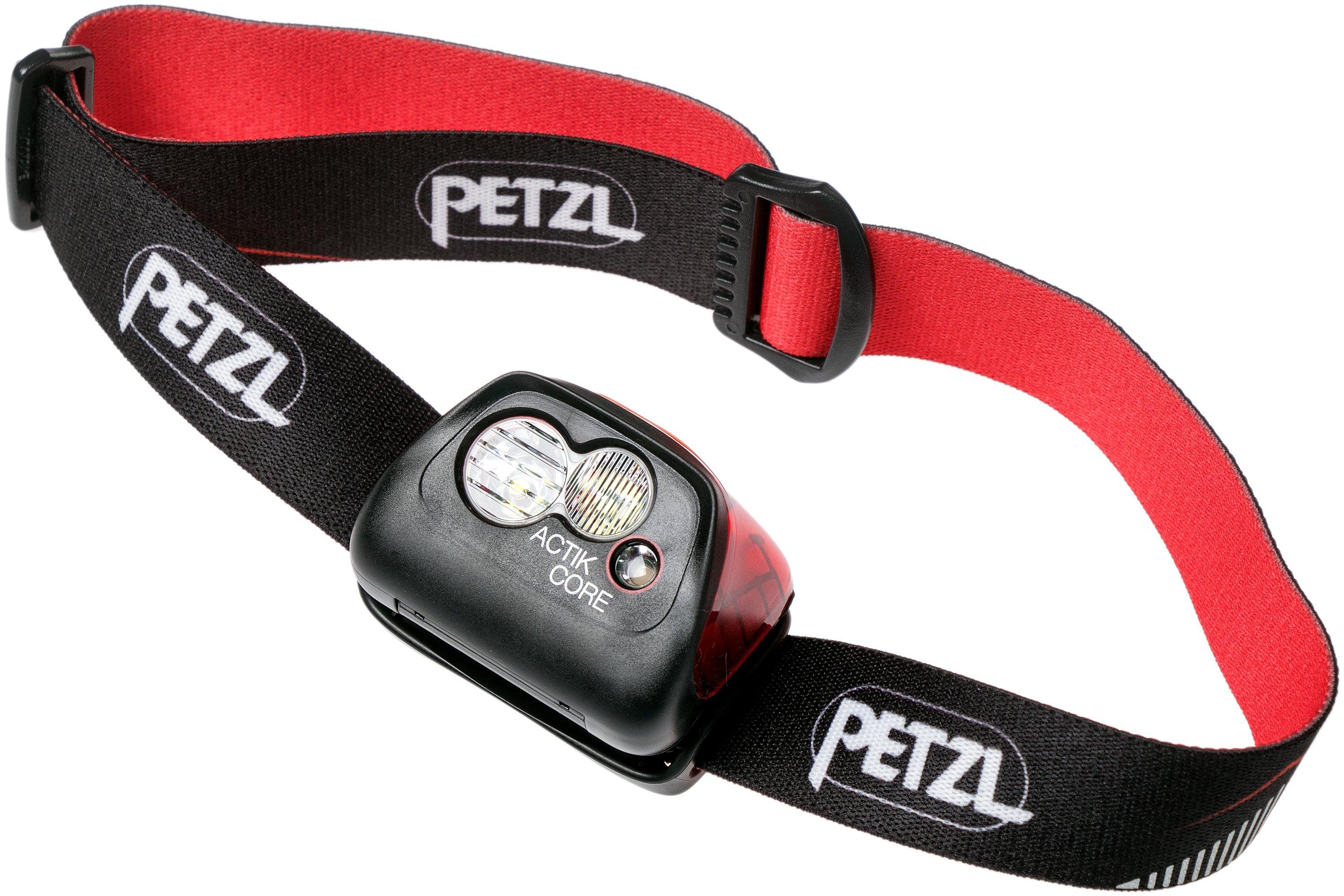 Lampe frontale hybride Petzl ACTIK CORE Rouge