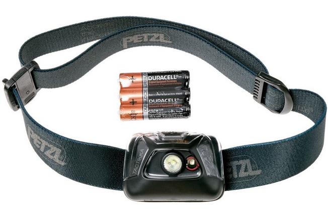 Lampe frontale PETZL Tactikka - Noire - Avec bandeau - Compatible