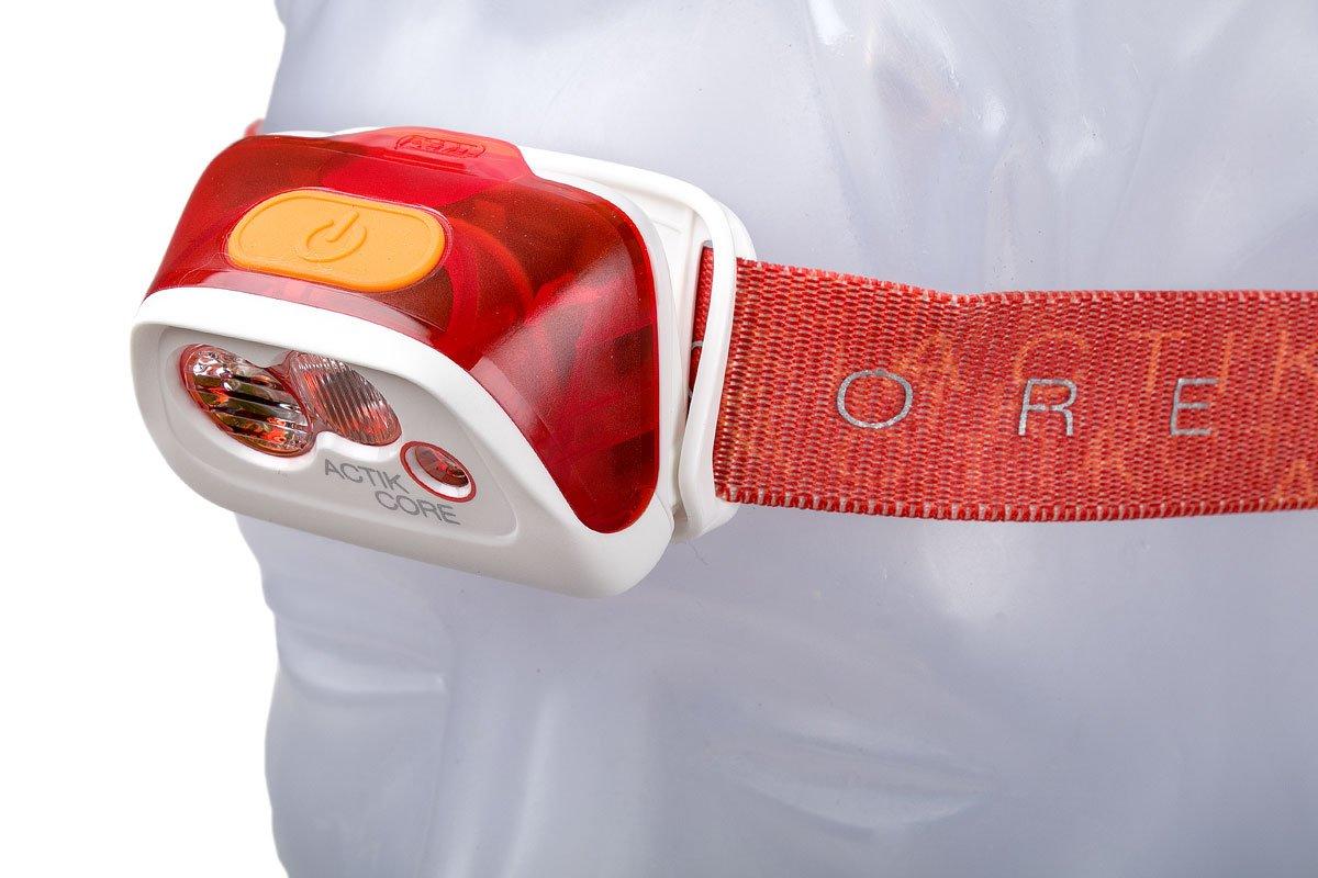 PETZL ACTIK Stirnlampe - 450 Lumen, Weiß & Rot Licht, Wiederaufladbar