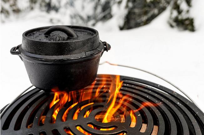 Pentola da forno olandese con coperchio in Ghisa nero OVEN