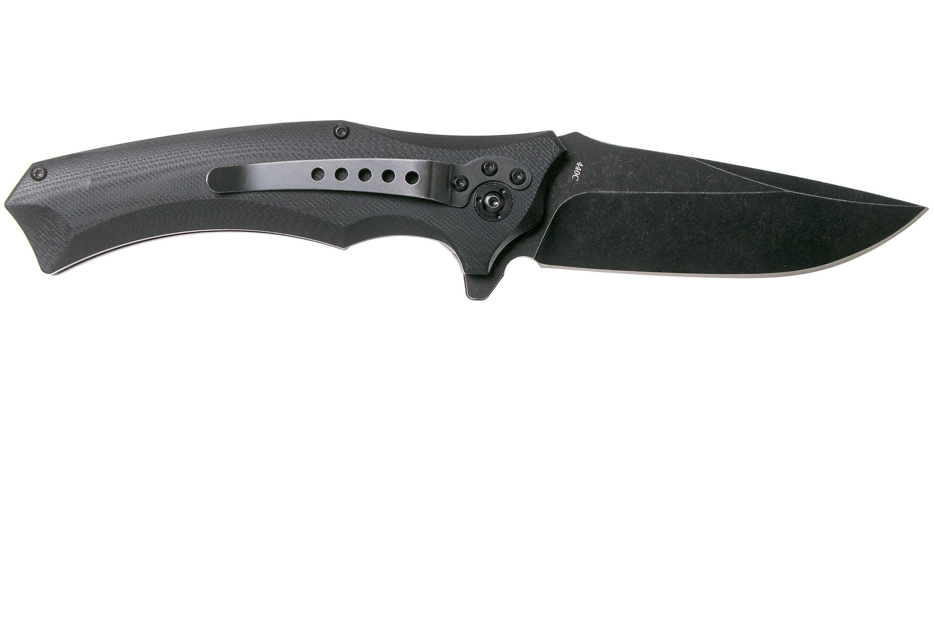 QSP Knife Sthenia QS101-A Black G10 couteau de poche