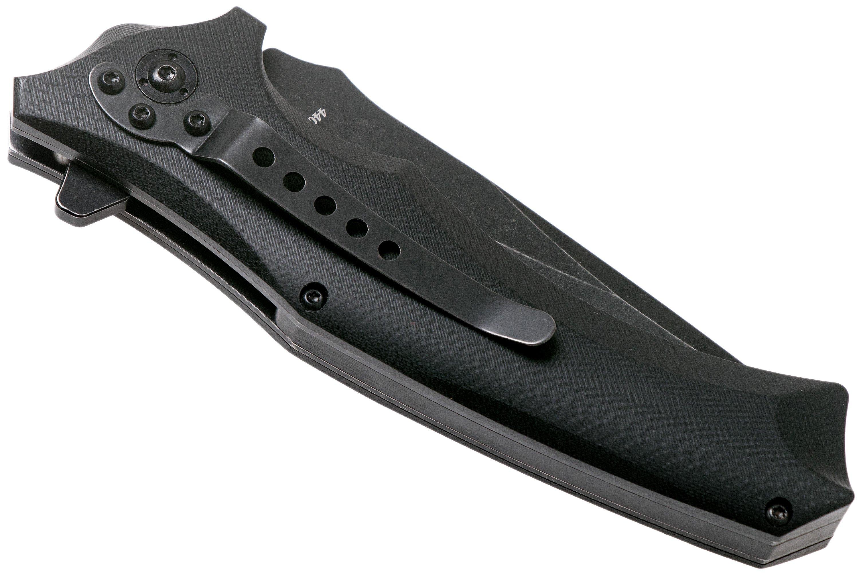 QSP Knife Sthenia QS101-A Black G10 couteau de poche