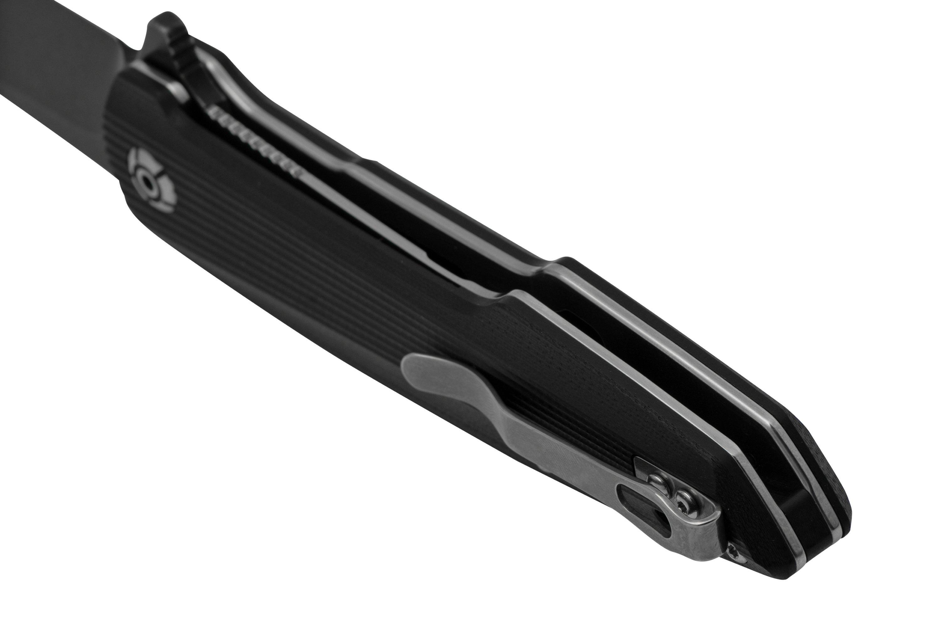 QSP Knife Phoenix QS108-C2, Blackwashed D2, Black G10, Taschenmesser ...