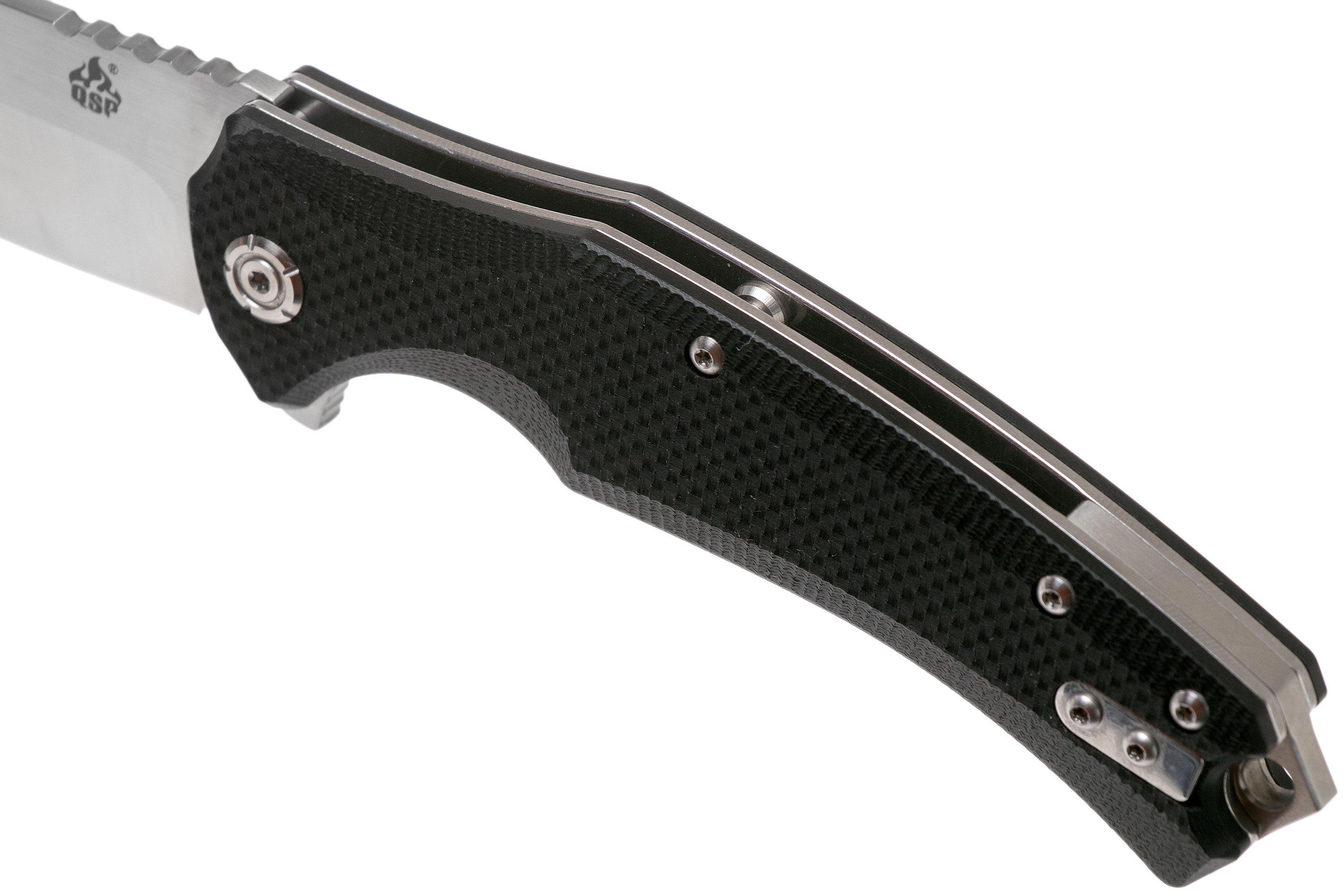 QSP Knife Snipe QS121-C Black G10 pocket knife | Advantageously ...