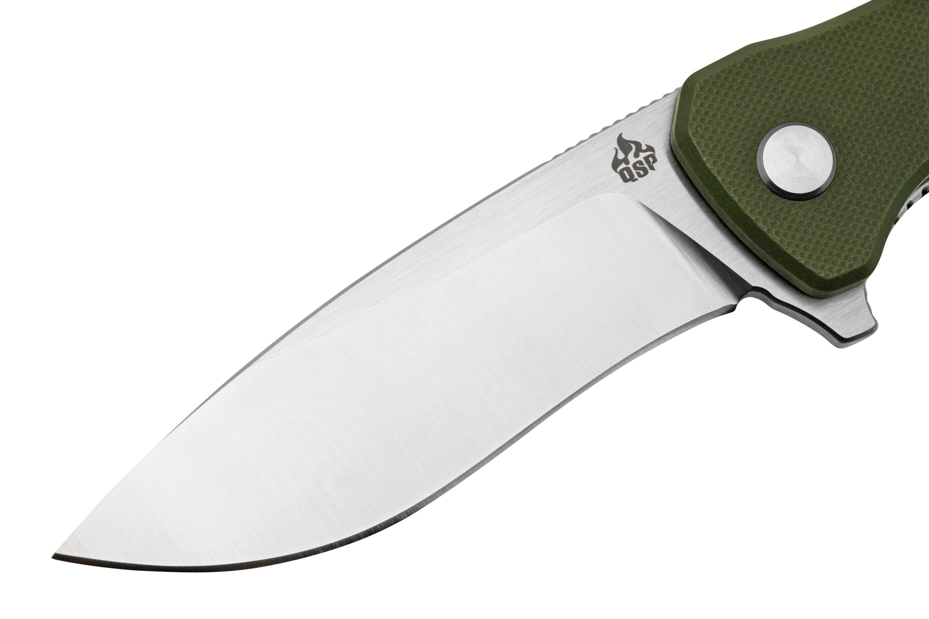QSP Knife Raven QS122B OD Green G10, zakmes Voordelig kopen bij