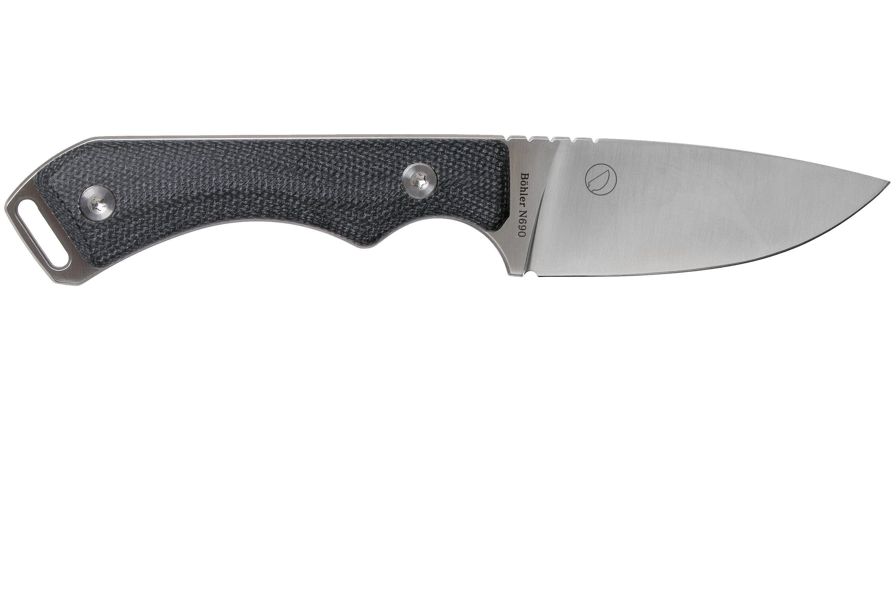 QSP Knife Workaholic QS124-B SK03 Black Micarta fixed knife ...