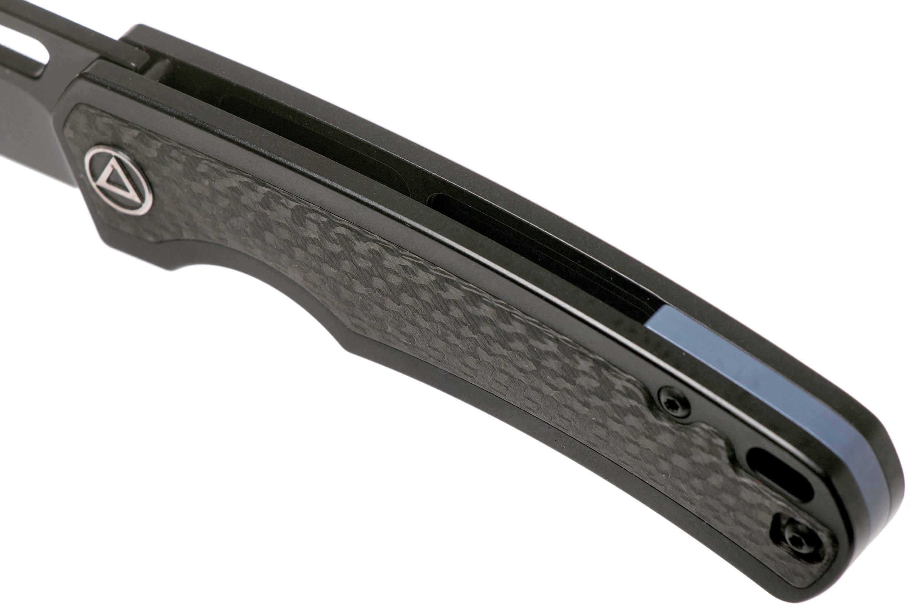 QSP Knife Puffin Black QS127-A Titan Carbonfaser Taschenmesser ...
