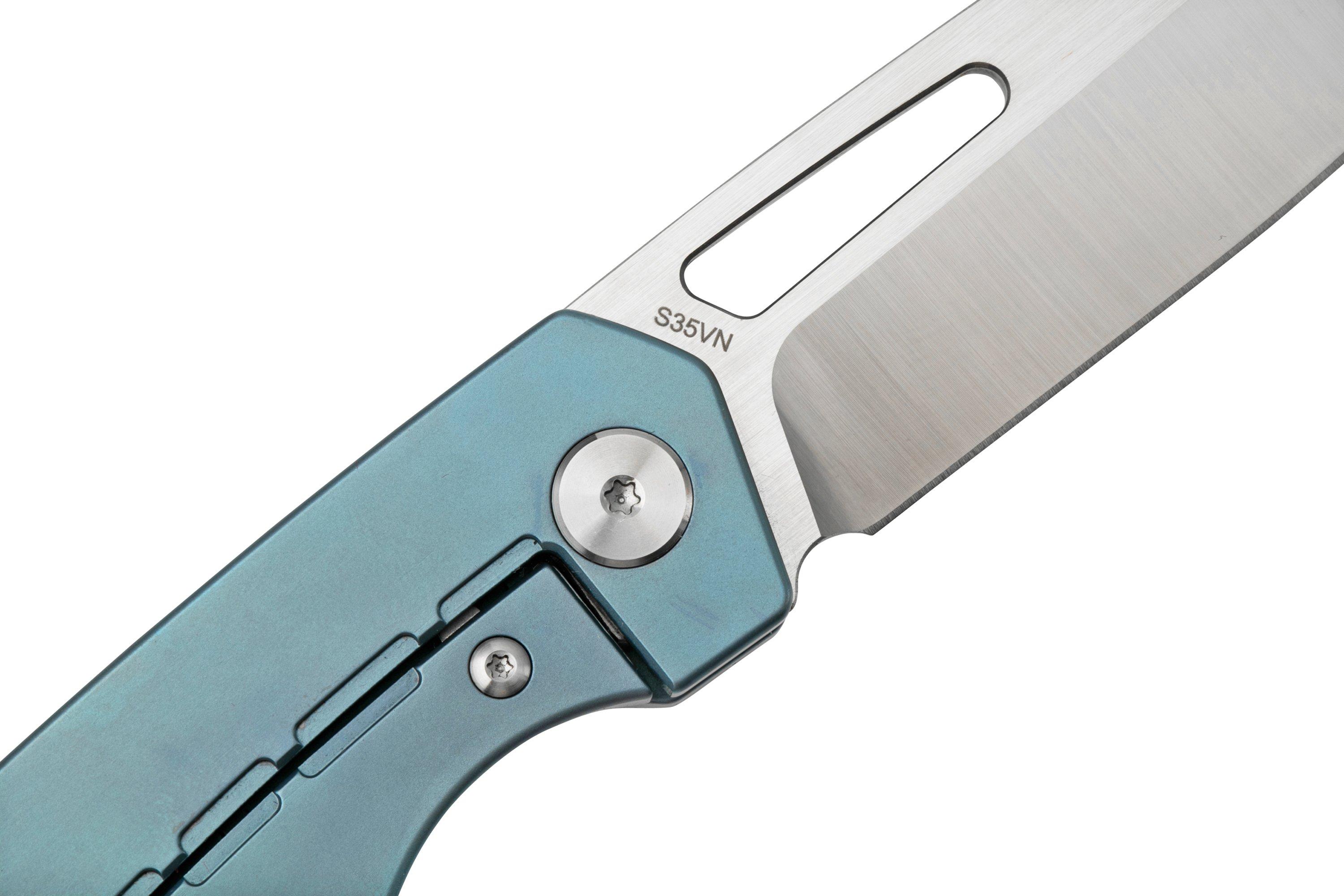 QSP Knife Puffin Blue QS127-C Titanium Carbon fibre navalha | Compras ...