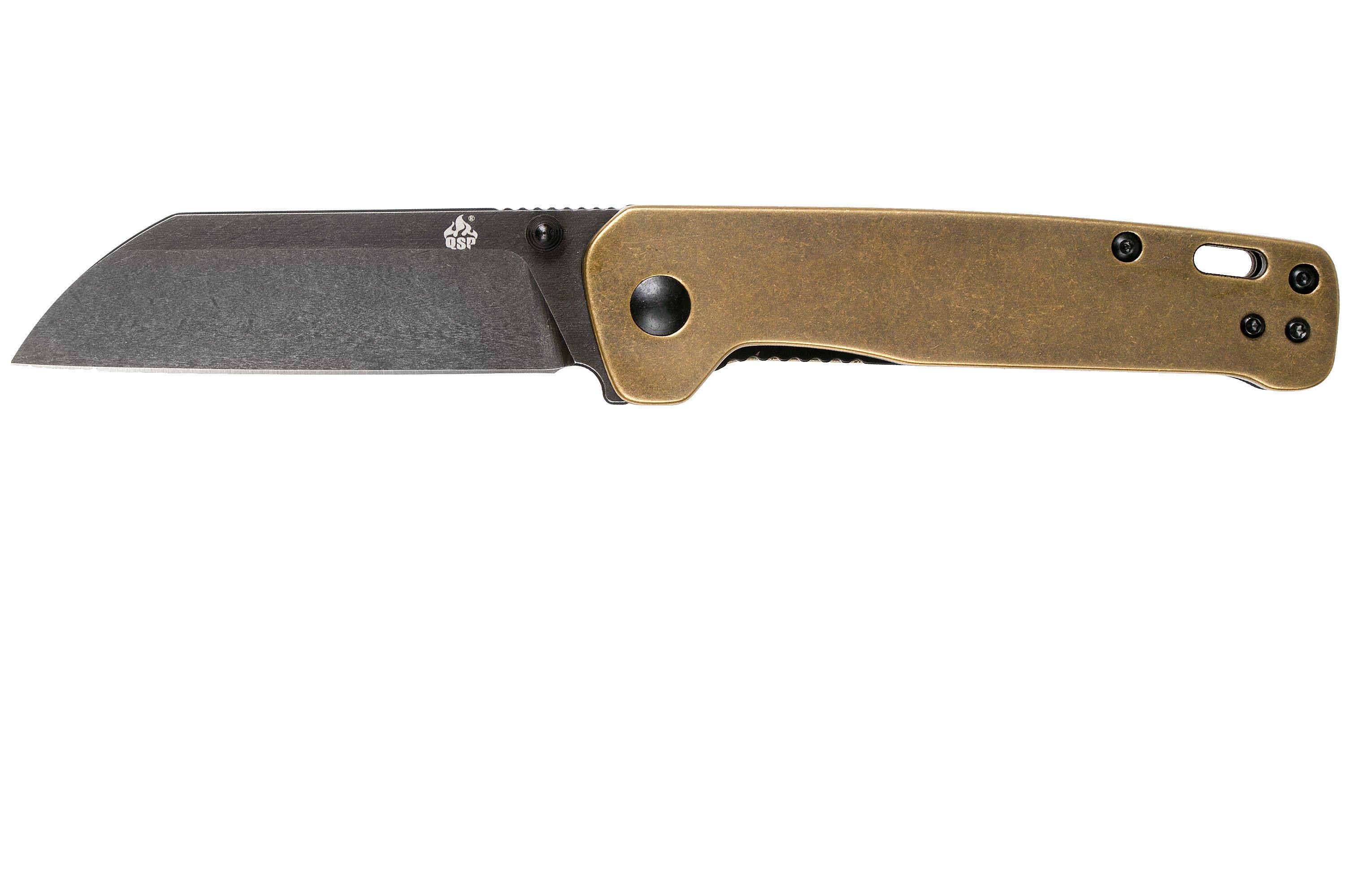 QSP Knife Penguin QS130G Brass, Blackwashed, pocket knife