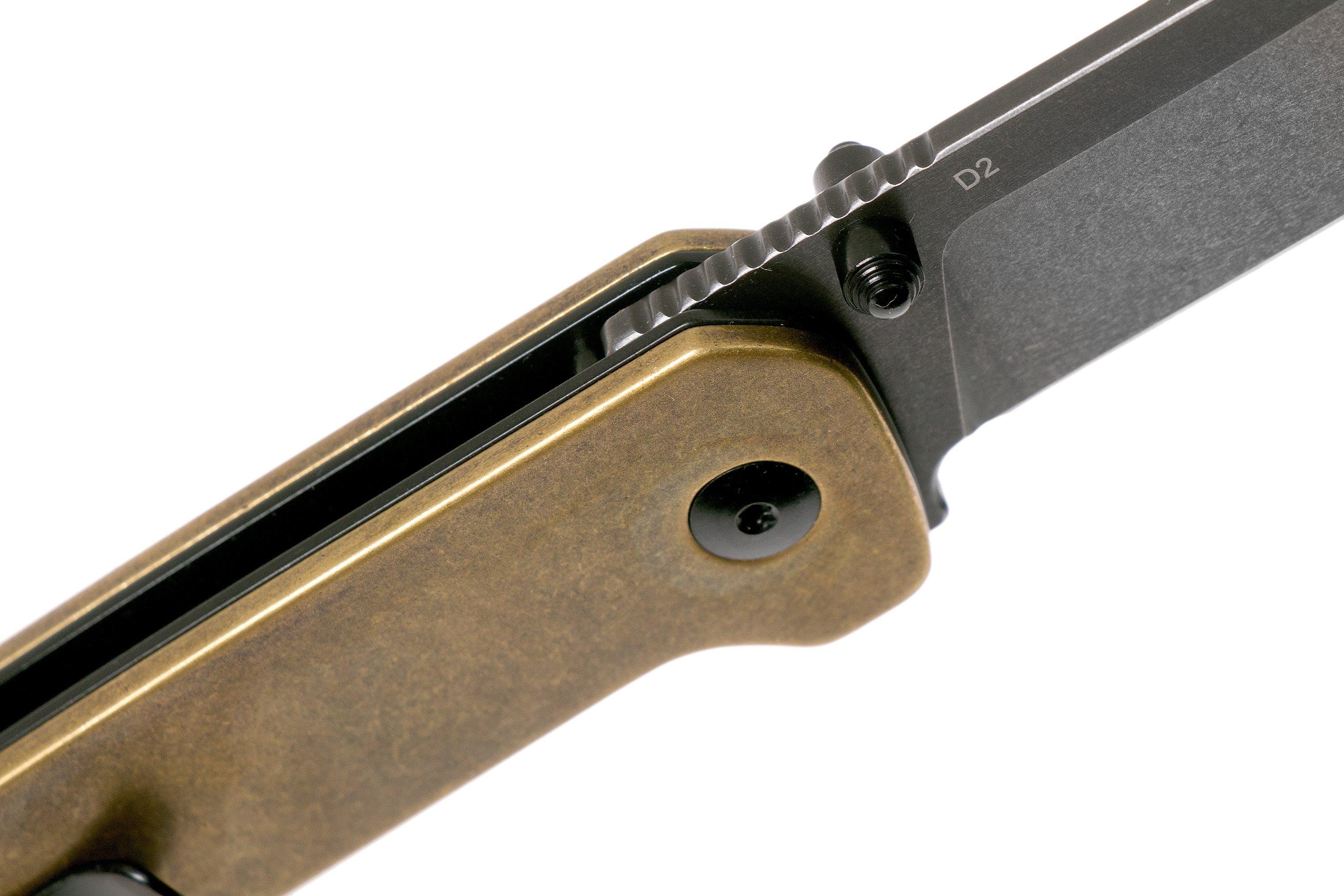 QSP Knife Penguin QS130-G Brass, Blackwashed, pocket knife