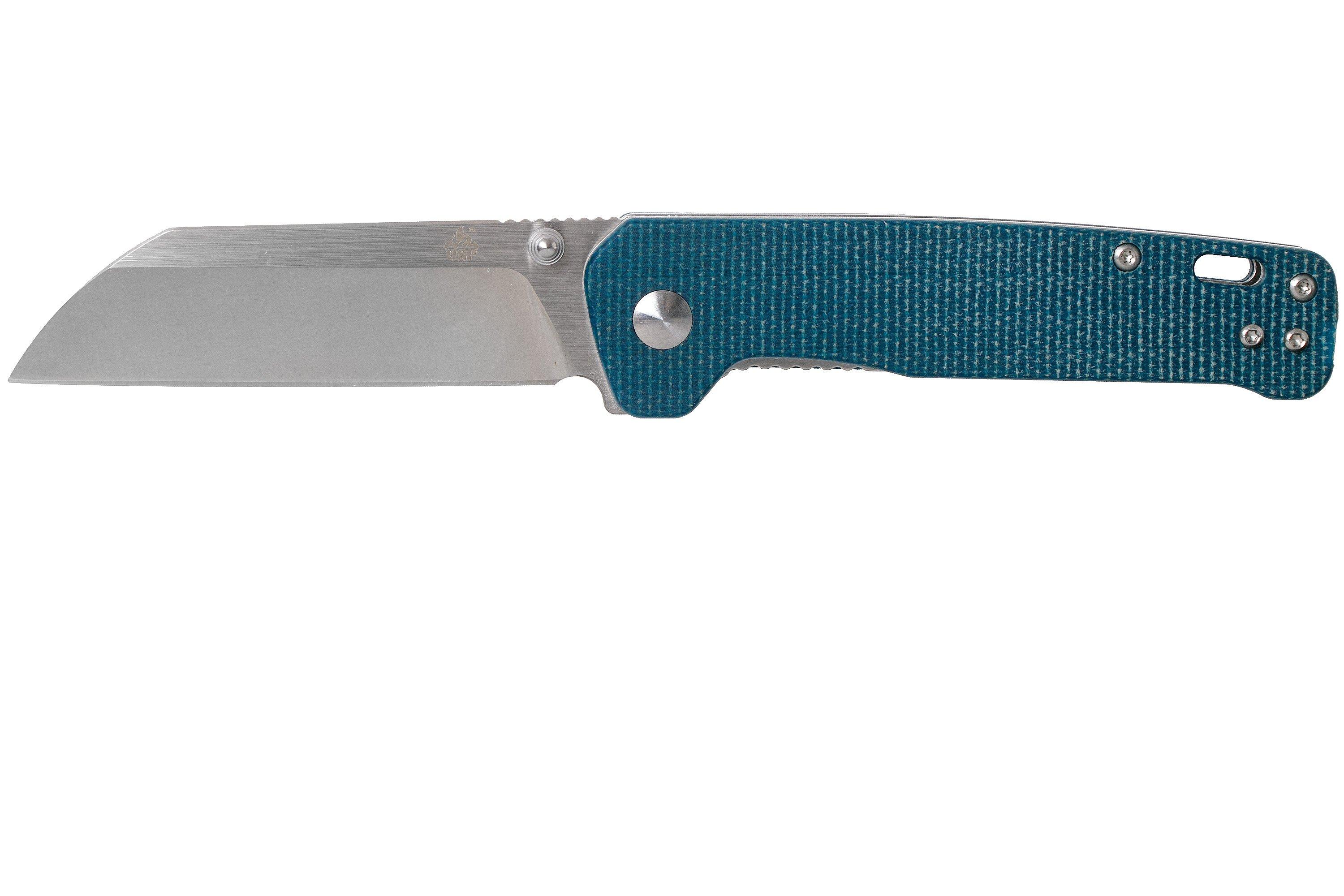 QSP Knife Penguin QS130H Blue Micarta, pocket knife Advantageously