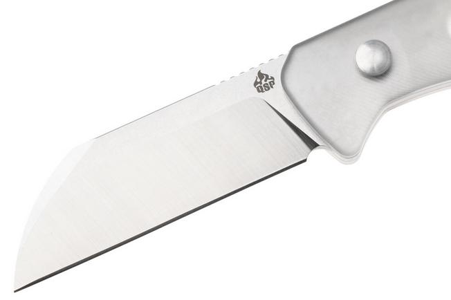 Afbeelding voor QSP Knife Baby Penguin QS130BP-A1 Stonewashed Satin 14C28N Acrylic, vaststaand mes