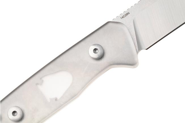 Afbeelding voor QSP Knife Baby Penguin QS130BP-A1 Stonewashed Satin 14C28N Acrylic, vaststaand mes