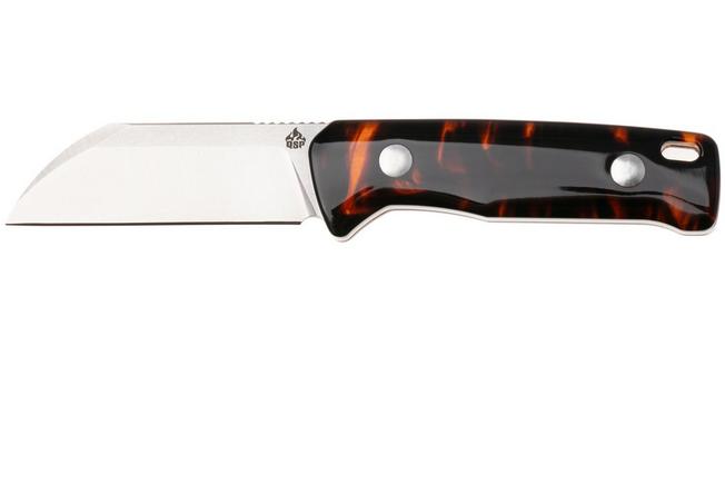 Afbeelding voor QSP Knife Baby Penguin QS130BP-B1 Stonewashed Satin 14C28N Tortoise Shell Acrylic, vaststaand mes
