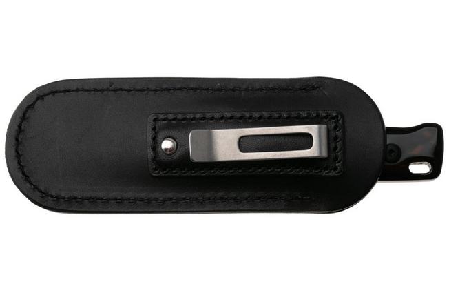 Afbeelding voor QSP Knife Baby Penguin QS130BP-B2 Blackwashed 14C28N Tortoise Shell Acrylic, vaststaand mes