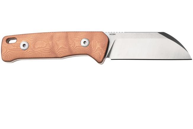 Afbeelding voor QSP Knife Baby Penguin QS130BP-C1 Stonewashed Satin 14C28N Copper Foil Carbon, vaststaand mes