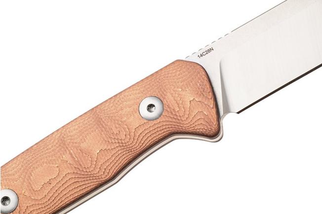 Afbeelding voor QSP Knife Baby Penguin QS130BP-C1 Stonewashed Satin 14C28N Copper Foil Carbon, vaststaand mes