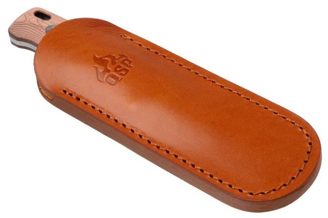 Afbeelding voor QSP Knife Baby Penguin QS130BP-C1 Stonewashed Satin 14C28N Copper Foil Carbon, vaststaand mes