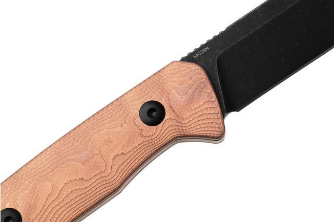 Afbeelding voor QSP Knife Baby Penguin QS130BP-C2 Blackwashed 14C28N Copper Foil Carbon, vaststaand mes
