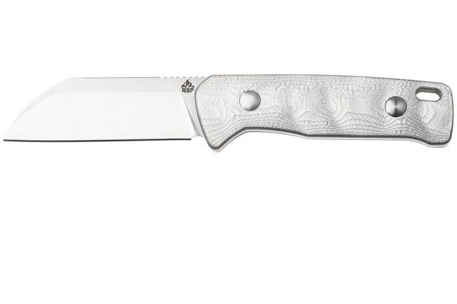 Afbeelding voor QSP Knife Baby Penguin QS130BP-D1 Stonewashed Satin 14C28N Aluminum Foil Carbon Fiber, vaststaand mes