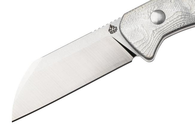 Afbeelding voor QSP Knife Baby Penguin QS130BP-D1 Stonewashed Satin 14C28N Aluminum Foil Carbon Fiber, vaststaand mes