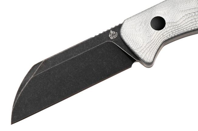 Afbeelding voor QSP Knife Baby Penguin QS130BP-D2 Blackwashed 14C28N Aluminum Foil Carbon, vaststaand mes