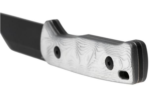 Afbeelding voor QSP Knife Baby Penguin QS130BP-D2 Blackwashed 14C28N Aluminum Foil Carbon, vaststaand mes