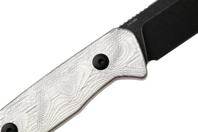 Afbeelding voor QSP Knife Baby Penguin QS130BP-D2 Blackwashed 14C28N Aluminum Foil Carbon, vaststaand mes