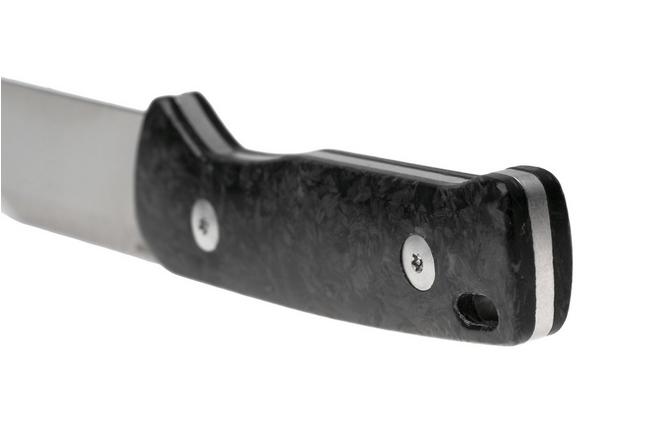 Afbeelding voor QSP Knife Baby Penguin QS130BP-F1 Stonewashed Satin 14C28N Blue Glow In The Dark Carbon, vaststaand mes