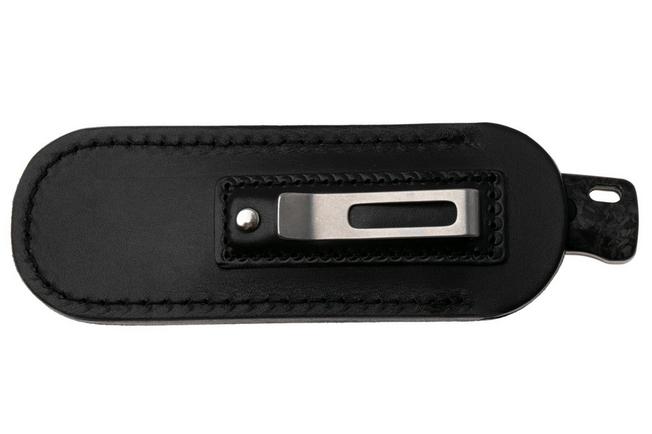 Afbeelding voor QSP Knife Baby Penguin QS130BP-F2 Blackwashed 14C28N Blue Glow In The Dark Carbon, vaststaand mes