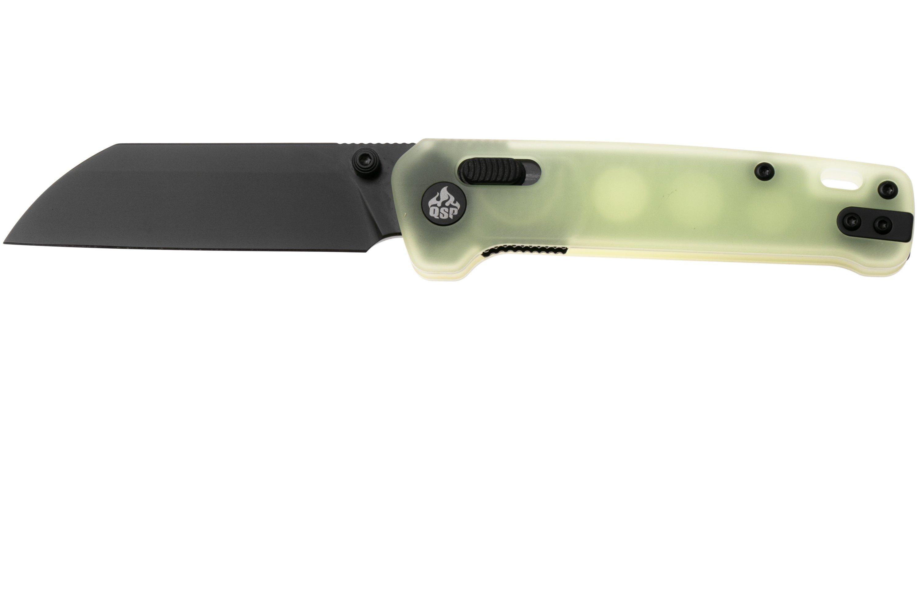 Qsp Knife Penguin Glyde Qs130gl H2 Blackwashed Satin 14c28n Glow In The 