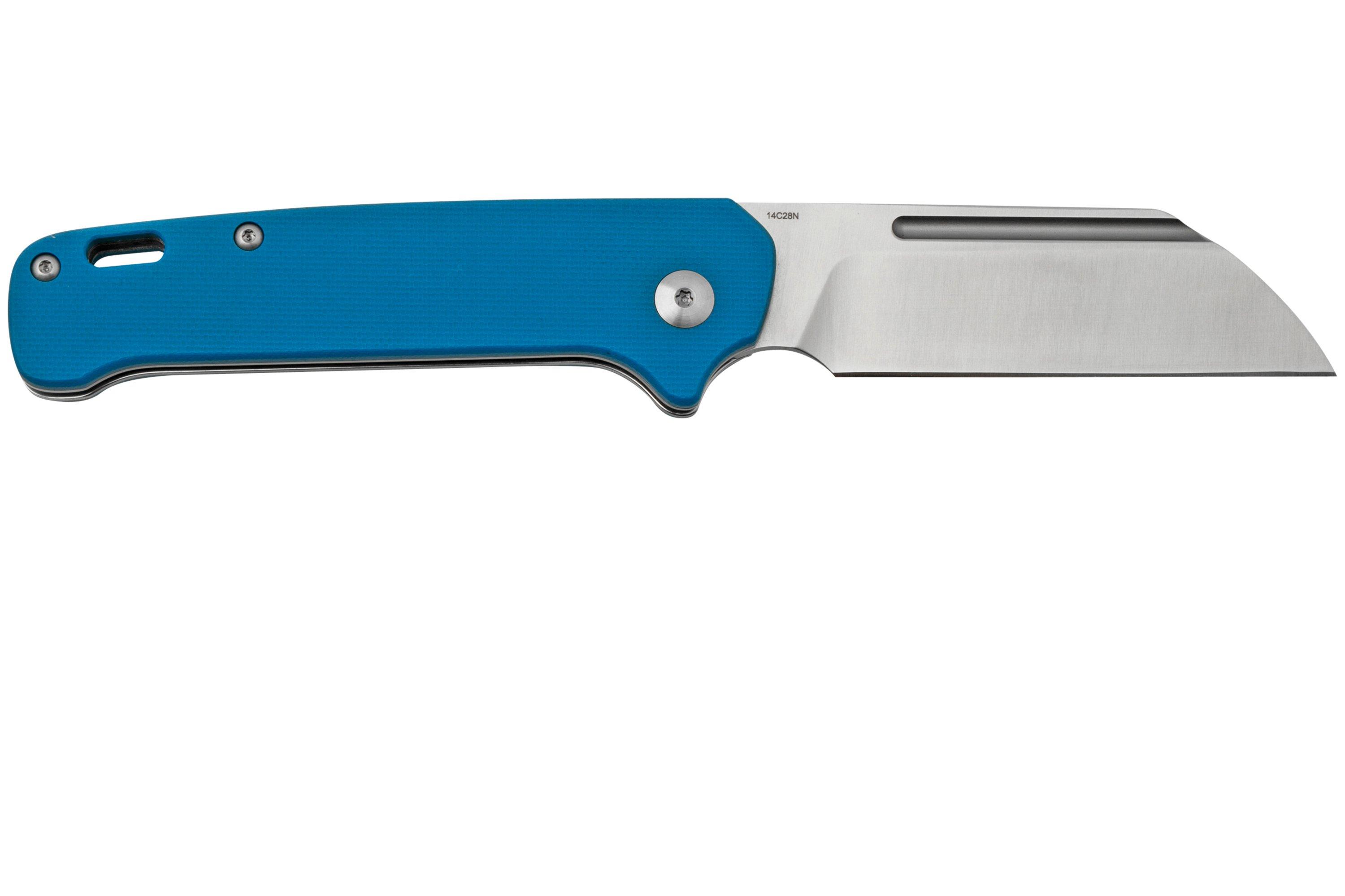 QSP Knife Penguin QS130SJ-C, 14C28N Satin, Blue G10, Slipjoint ...