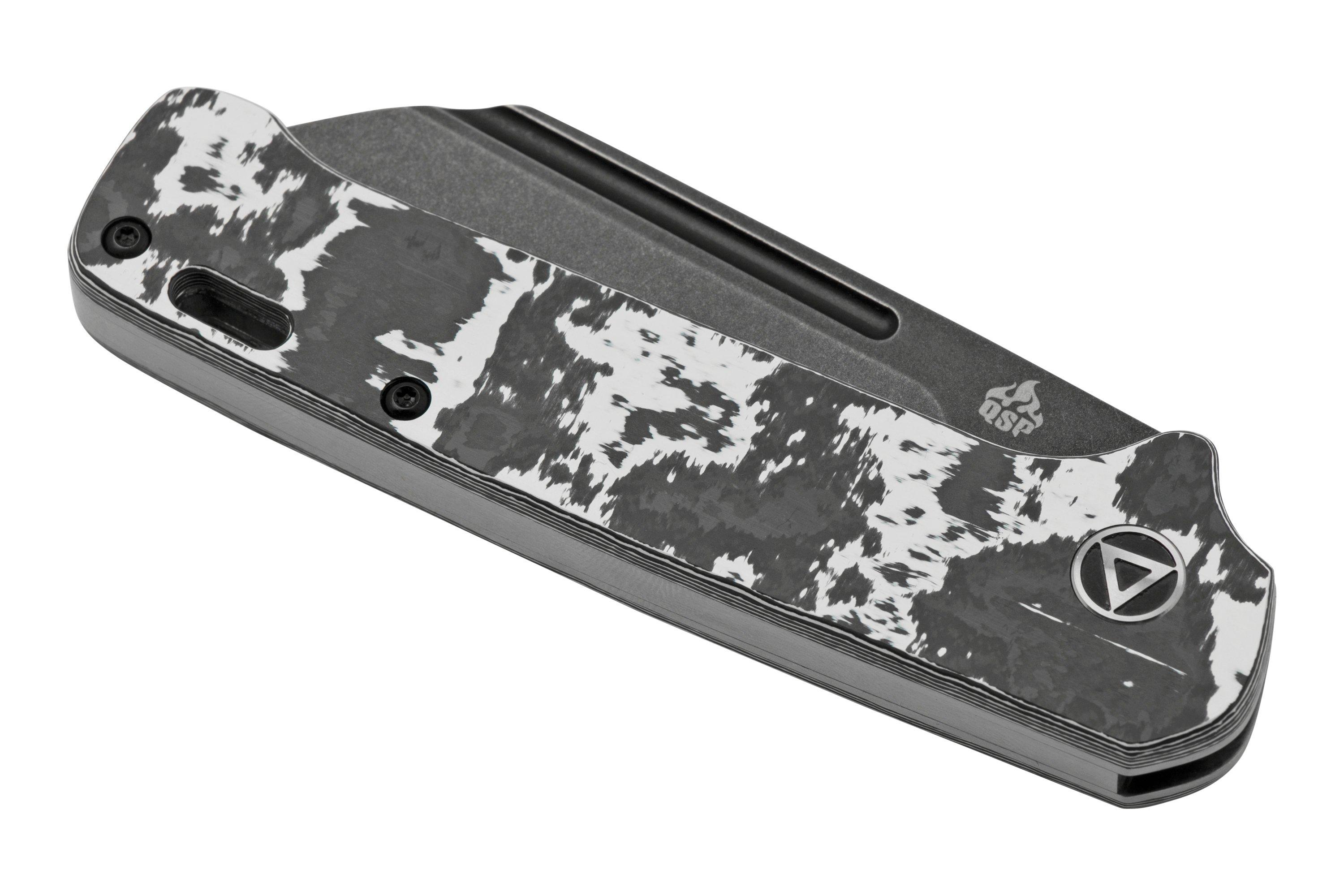 QSP Knife Penguin QS130SJ-G2, CPM 20CV Black Stonewashed, Fat Carbon ...