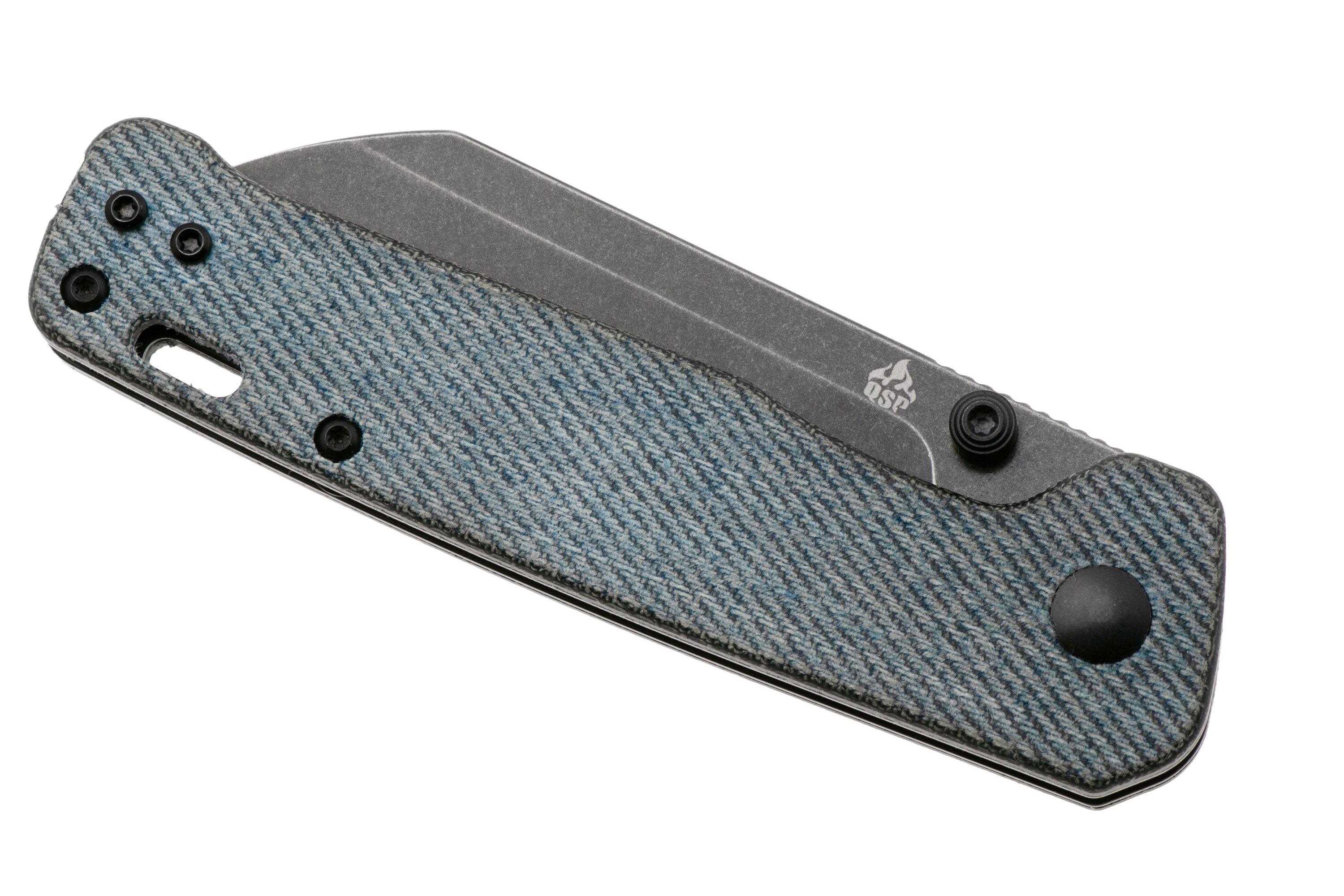 Qsp Knife Penguin V2 Qs130v2 B2 Blackwashed D2 Denim Micarta Pocket 