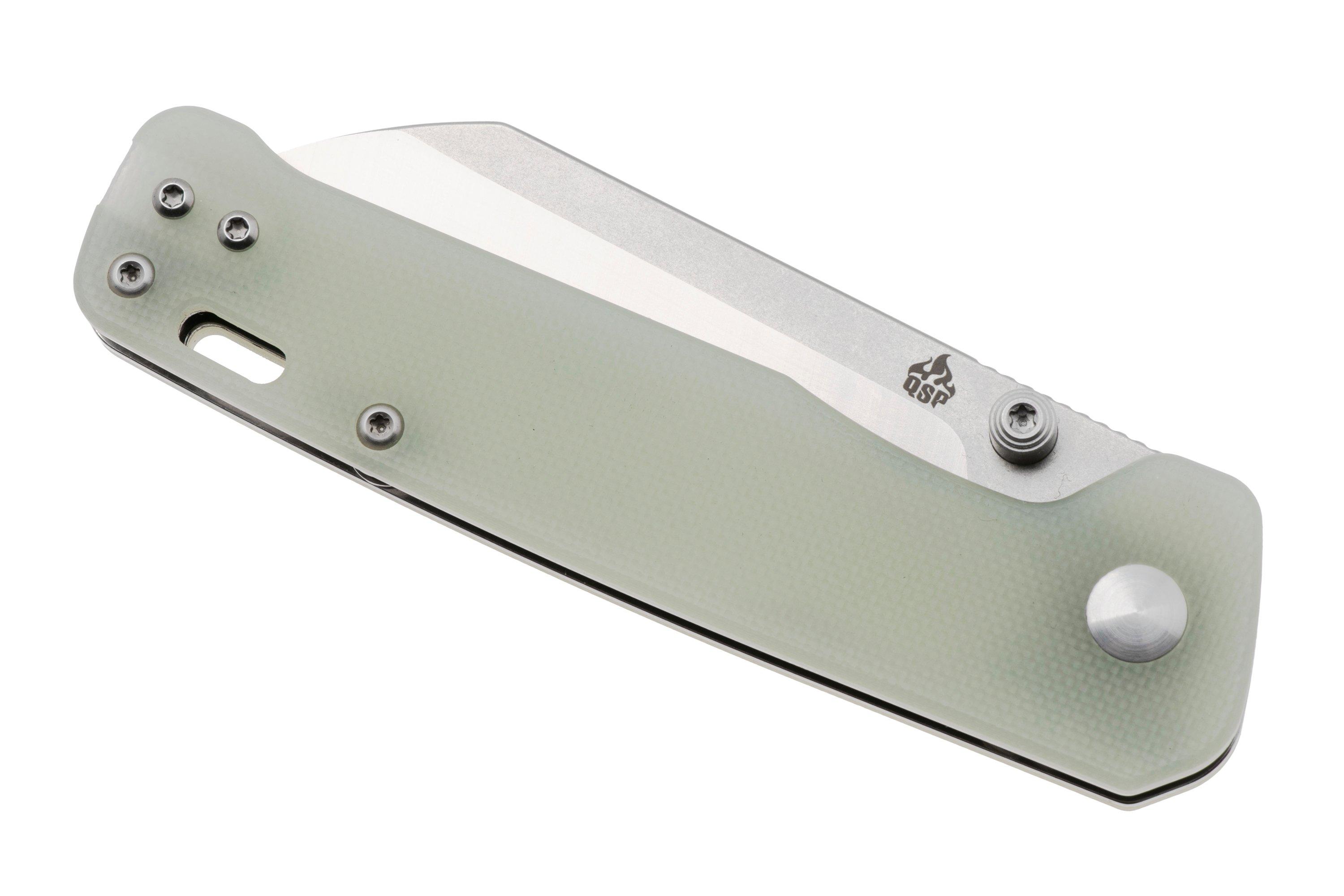 Qsp Knife Penguin V2 Qs130v2 G1 Two Tone D2 Jade G10 Pocket Knife 