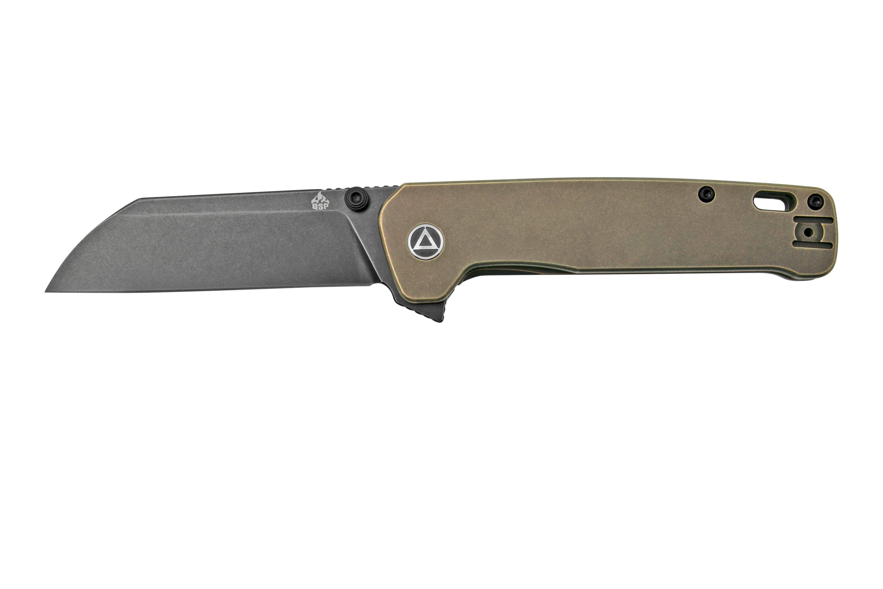 QSP Knife Penguin XL QS130XLB, Blackwashed 20CV, Bronze Titanium