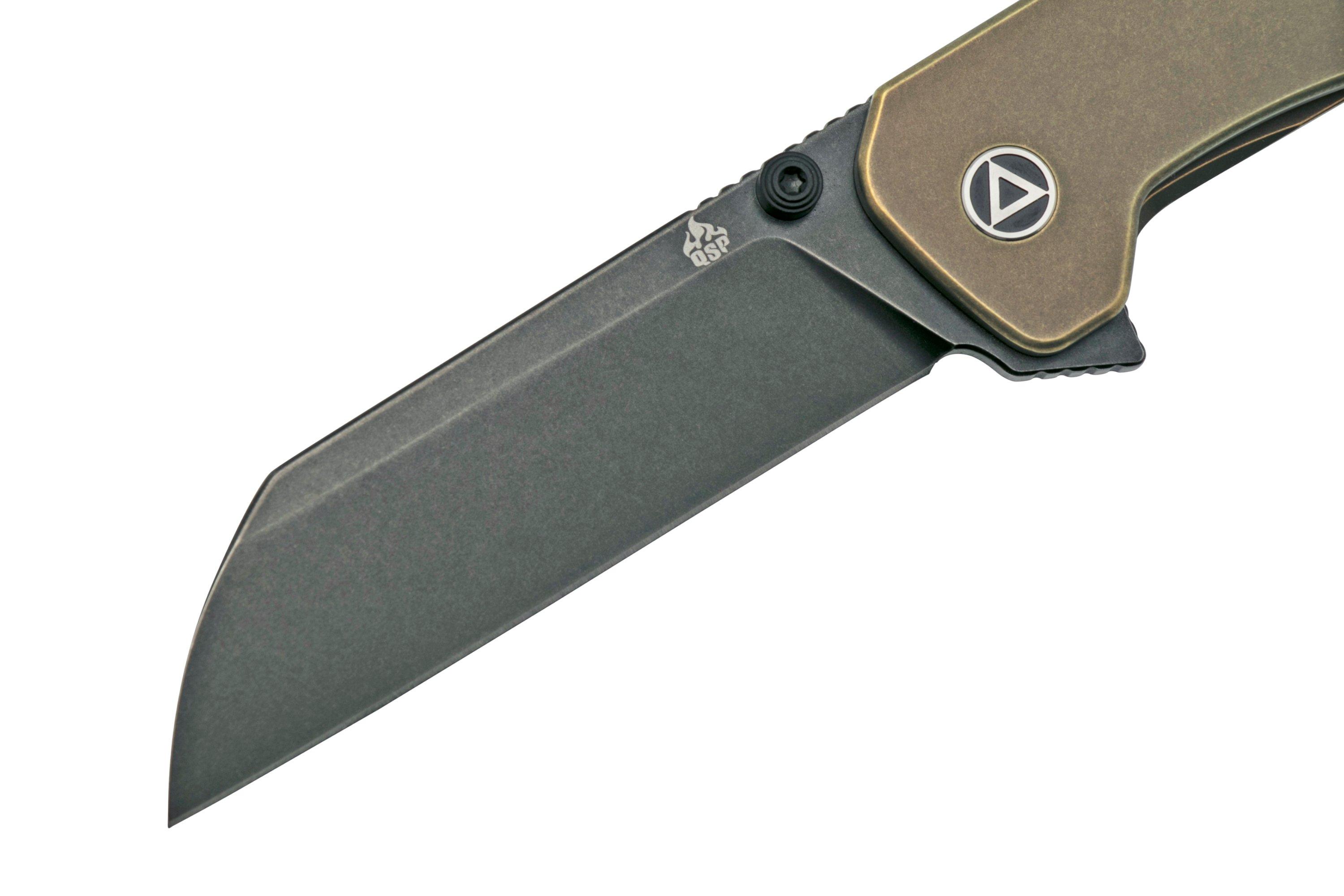 QSP Knife Penguin XL QS130XLB, Blackwashed 20CV, Bronze Titanium