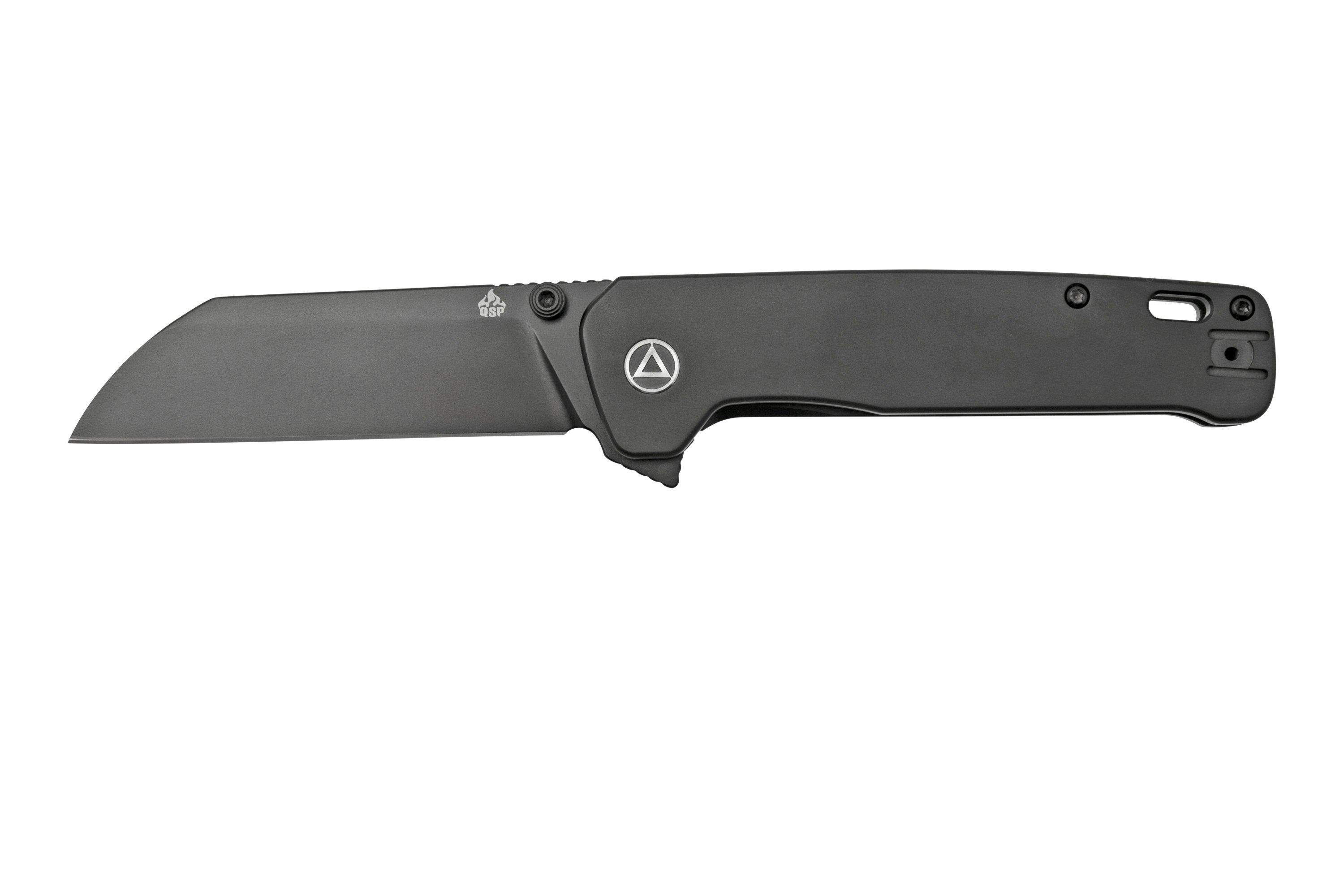 QSP Knife Penguin XL QS130XLC, Blackwashed 20CV, Black Titanium pocket