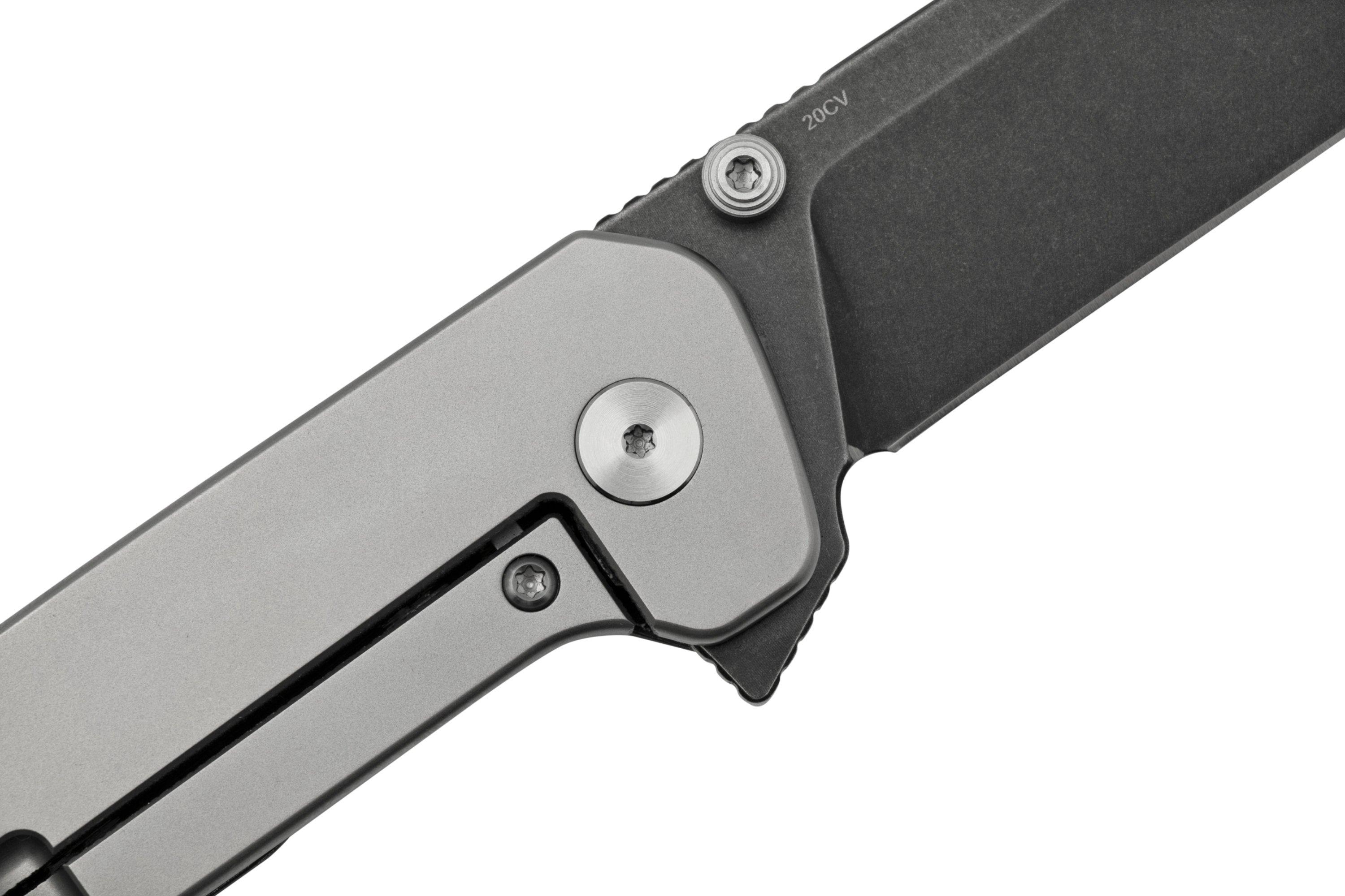 QSP Knife Penguin XL QS130XLD2, Blackwashed 20CV, Aluminum Foil Carbon