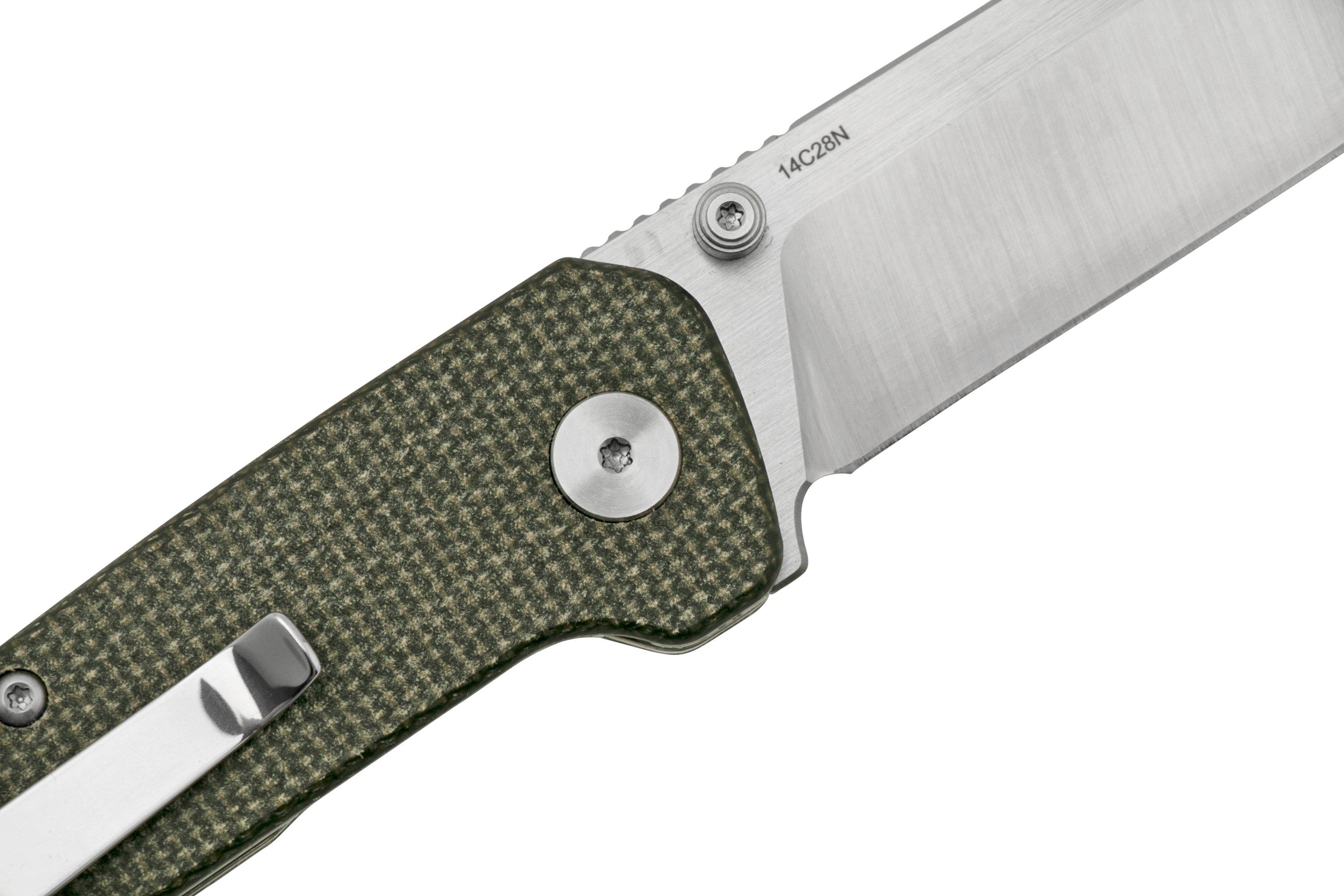 QSP Knife Penguin Mini QS130XSA, Satin 14C28N, Dark Brown Micarta