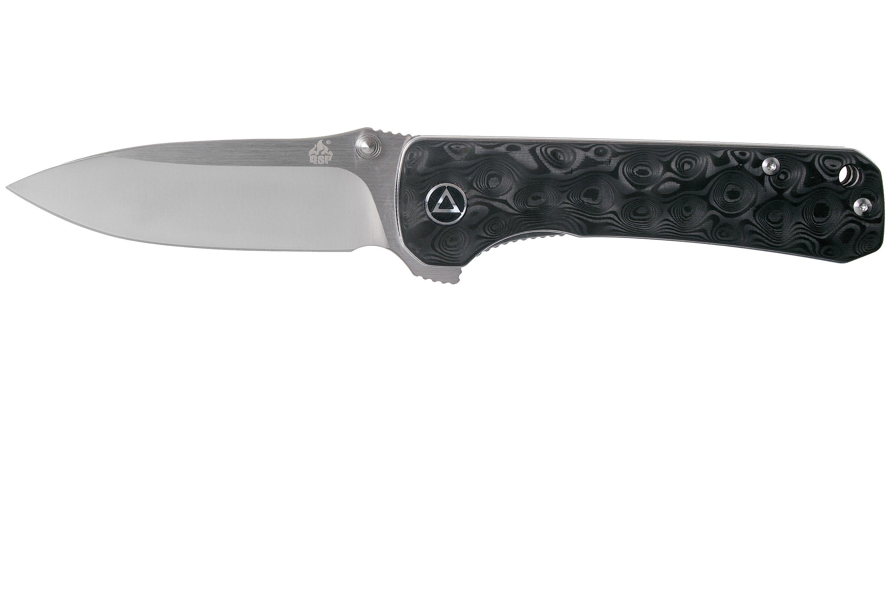 QSP Knife Hawk QS131-C Marbled Carbon fibre pocket knife ...