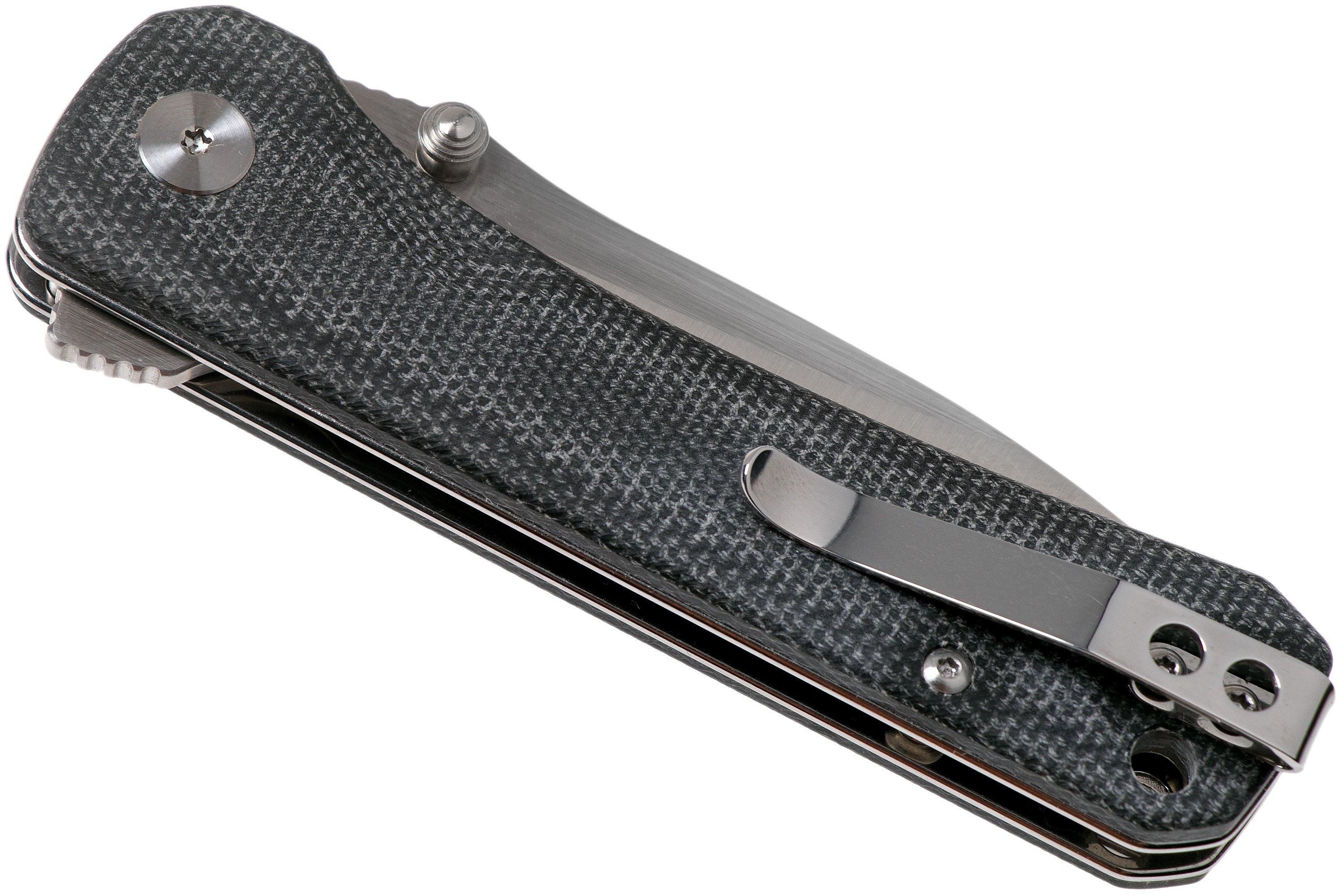QSP Knife Hawk QS131-J Black Micarta pocket knife | Advantageously ...