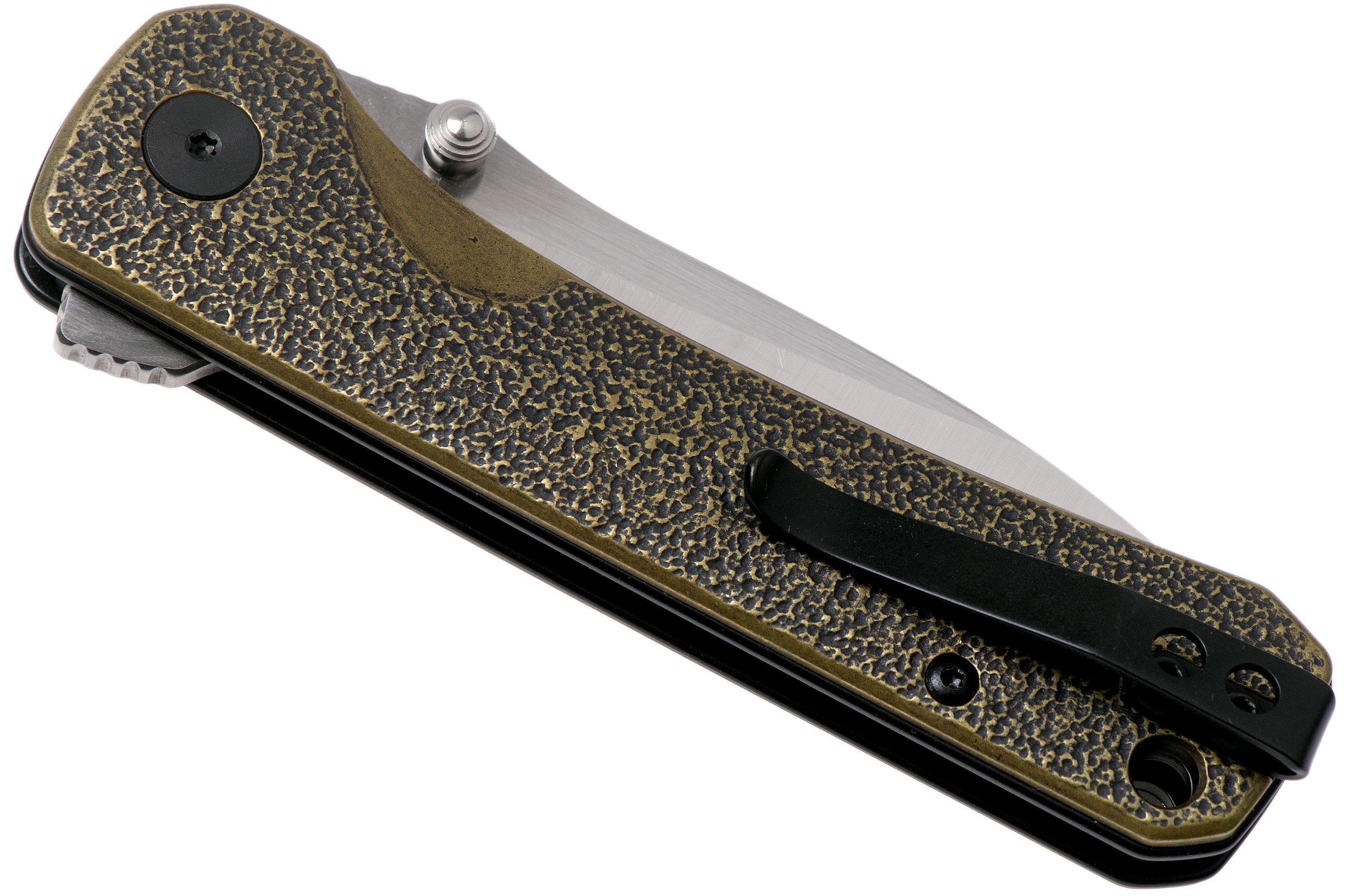 QSP Knife Hawk QS131-K Brass, Satin pocket knife | Advantageously ...