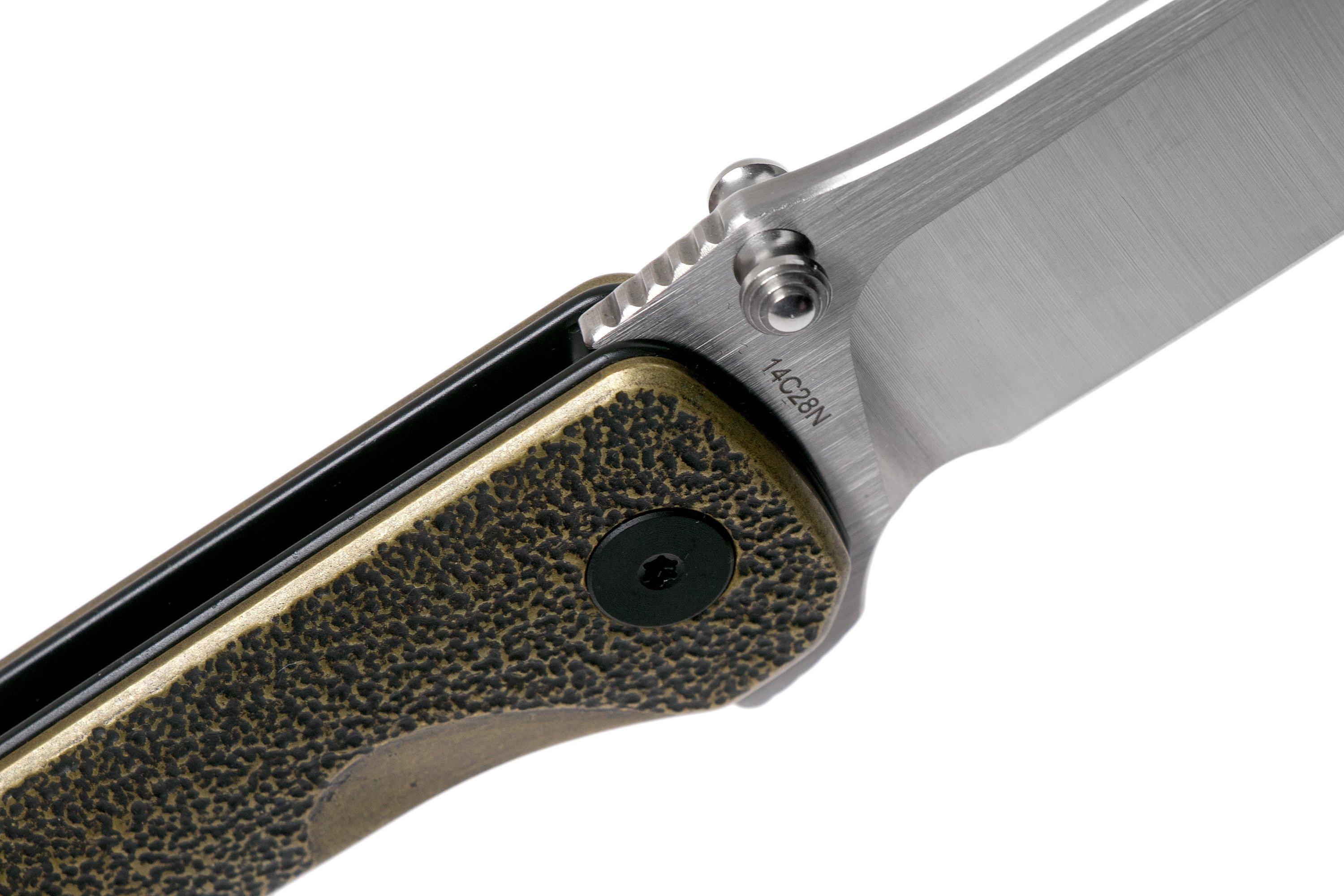 QSP Knife Hawk QS131-K Brass, Satin pocket knife | Advantageously ...
