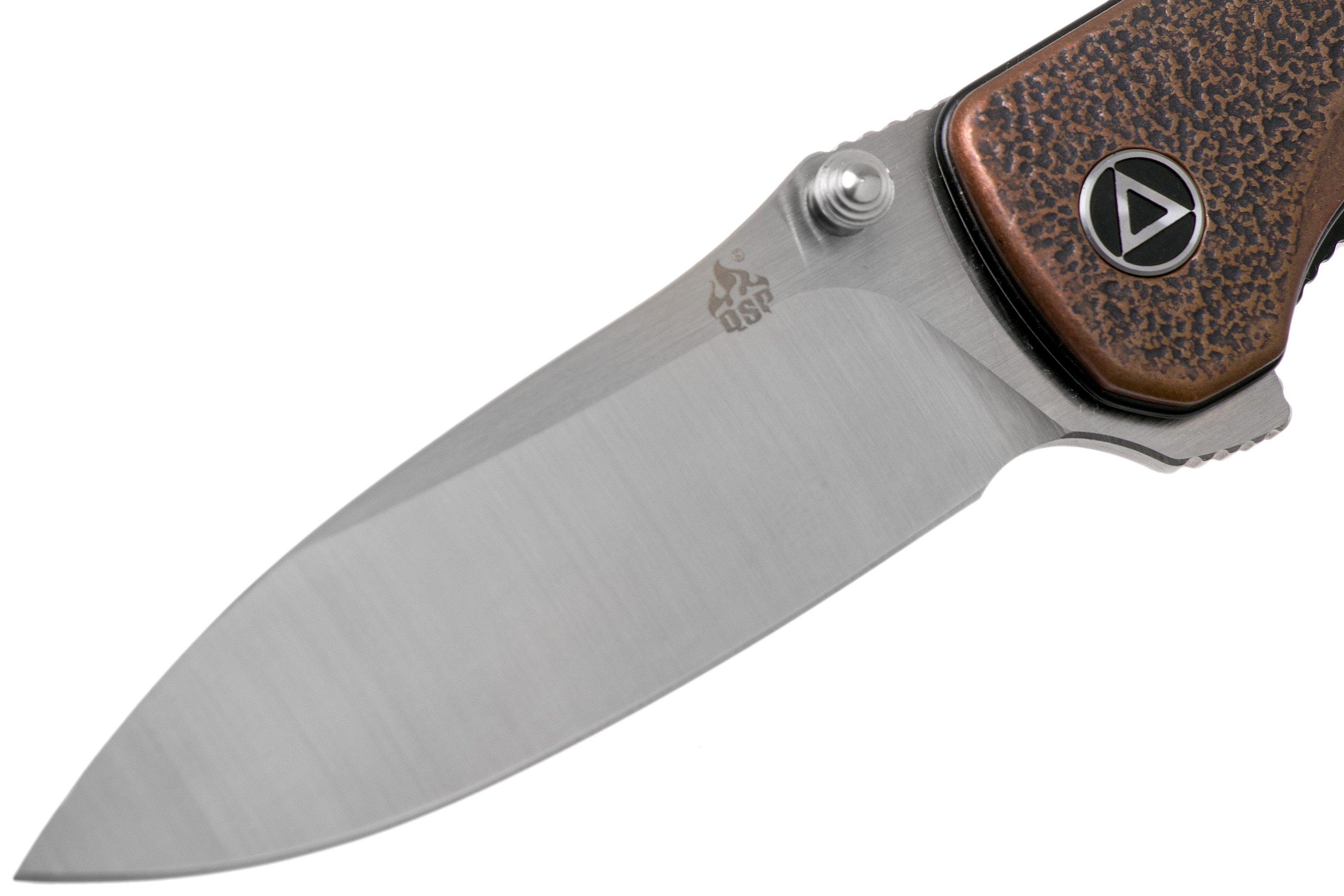 QSP Knife Hawk QS131M Copper, Satin pocket knife Advantageously