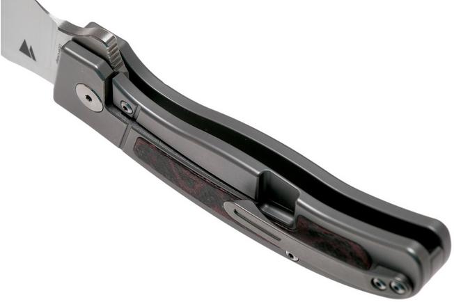Imagen para QSP Knife Legatus QS136-B fibra de carbono. Red G10 cuchillo de caballero, DBW design