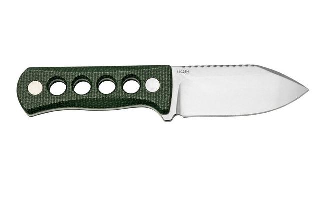 QSP Knife Canary QS141-C1 Stonewashed, Black Green G10, neck knife