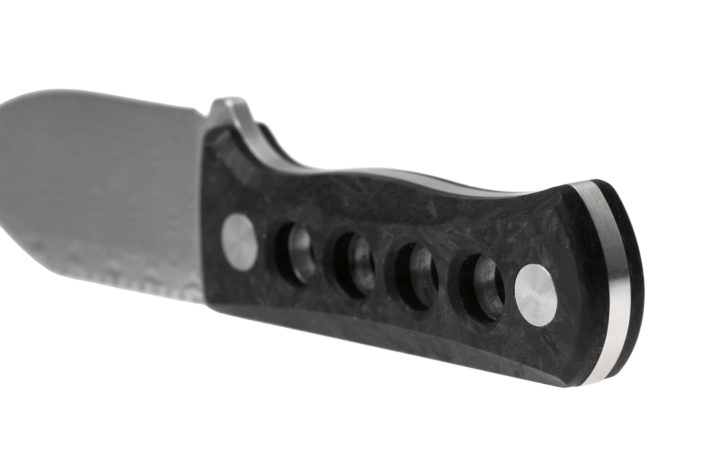 Qsp Knife Canary Qs141 L Damascus Glow In The Dark Shredded Carbon 